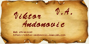 Viktor Andonović vizit kartica
